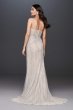Deco Beaded Strapless Lace Sheath Wedding Dress SWG829