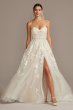 Floral Tulle Wedding Dress with Removable Sleeves SWG834