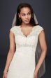 Cap Sleeve Lace Over Satin Wedding Dress Collection T3299