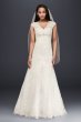Cap Sleeve Lace Over Satin Wedding Dress Collection T3299