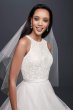 Floral Sequin Ball Gown with Horsehair Trim Collection V3901