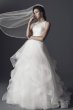 Floral Sequin Ball Gown with Horsehair Trim Collection V3901