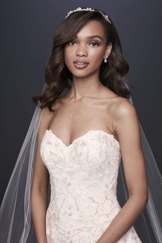 Embroidered Lace Applique Ball Gown Wedding Dress Collection V3902