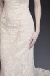 Off the Shoulder Lace Sheath Wedding Dress V3958