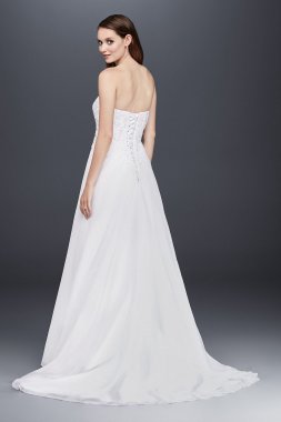 Chiffon A-line Wedding Dress with Side Draping Collection V9409