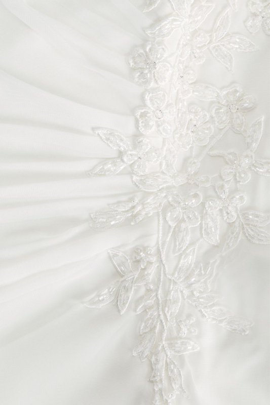 Chiffon A-line Wedding Dress with Side Draping Collection V9409
