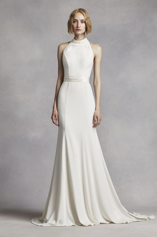 High Neck Halter Wedding Dress VW351263