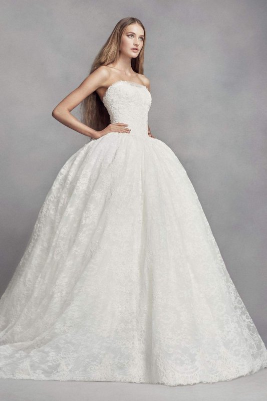 Corded Lace Wedding Dress VW351372