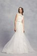 Appliqued Lace Trumpet Wedding Dress VW351427