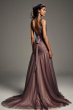 Pleated Tulle Wedding Dress with Grosgrain Waist VW351462