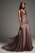 Pleated Tulle Wedding Dress with Grosgrain Waist VW351462