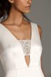 Crepe-Back Satin Gown with Encrusted Bandeau VW351465
