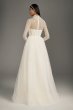 High-Neck Lace and Tulle Corset Wedding Dress VW351482