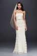 Lace Sheath Wedding Dress with Godet Inserts VW9340