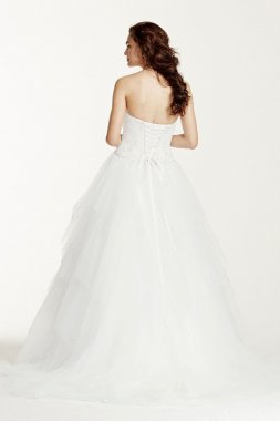 Strapless Tiered Tulle Wedding Dress Jewel WG3722