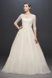 3/4 Sleeve Wedding Dress with Lace and Tulle Skirt Collection WG3742
