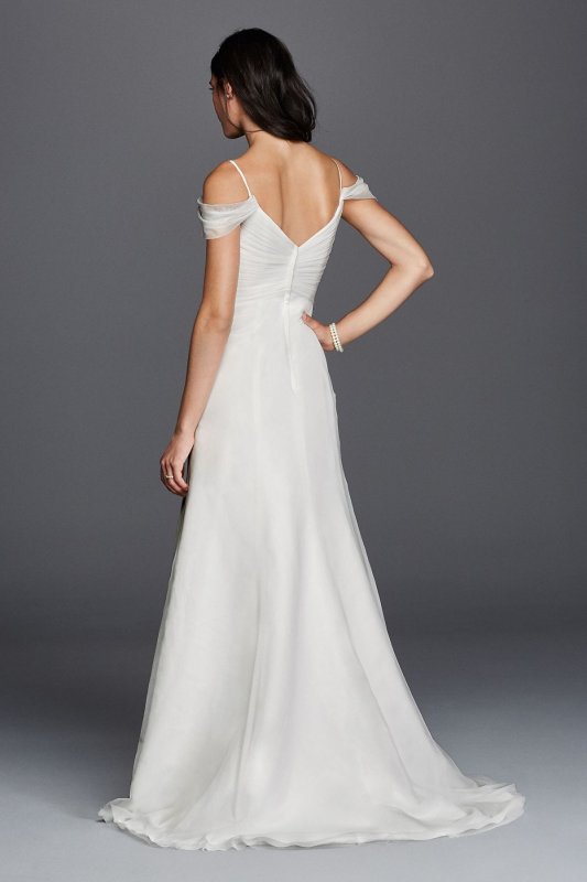Tulle A-line Wedding Dress with Swag Sleeves WG3779