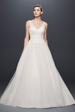Tulle Ball Gown Wedding Dress with Illusion Straps Collection WG3786