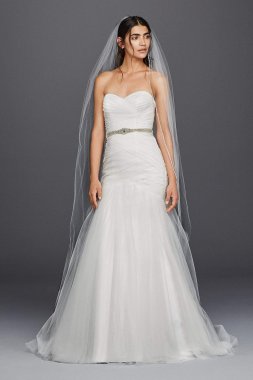 Strapless Ruched Mermaid Tulle Wedding Dress Collection WG3791