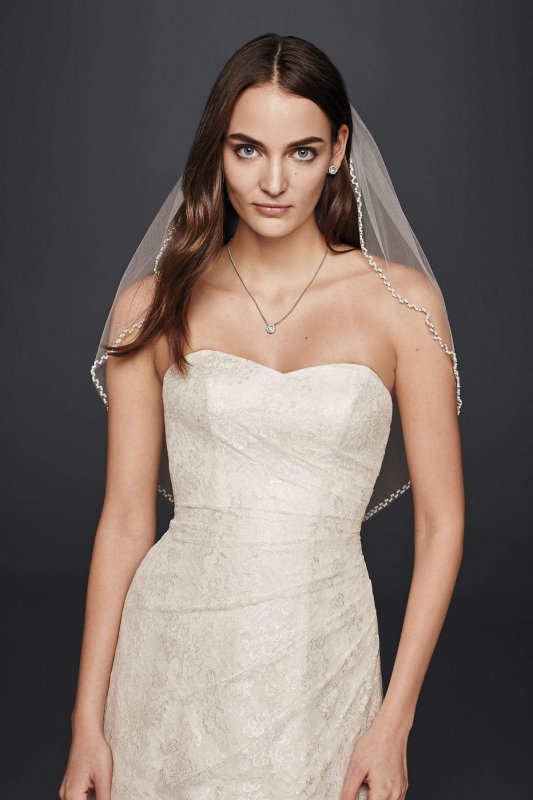 Allover Lace A-Line Strapless Wedding Dress Collection WG3805