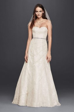 Allover Lace A-Line Strapless Wedding Dress Collection WG3805
