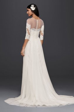 Wedding Dress with Lace Sleeves WG3817