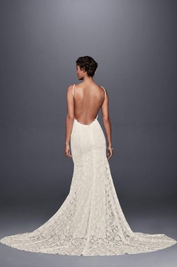Soft Lace Wedding Dress with Low Back WG3827