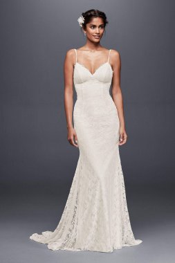Soft Lace Wedding Dress with Low Back WG3827