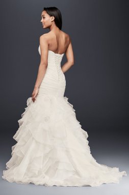 Organza Mermaid Wedding Dress with Ruffled Skirt Collection WG3832