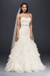 Organza Mermaid Wedding Dress with Ruffled Skirt Collection WG3832