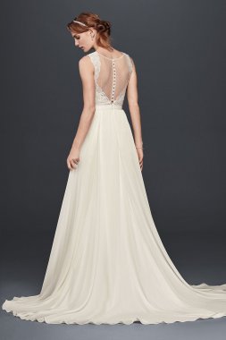 Scalloped Lace Wedding Dress with Chiffon Skirt Collection WG3835