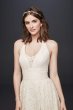 Plunging Lace Halter Ball Gown Wedding Dress WG3844