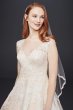 Scalloped V-Neck Lace and Tulle Wedding Dress Collection WG3850