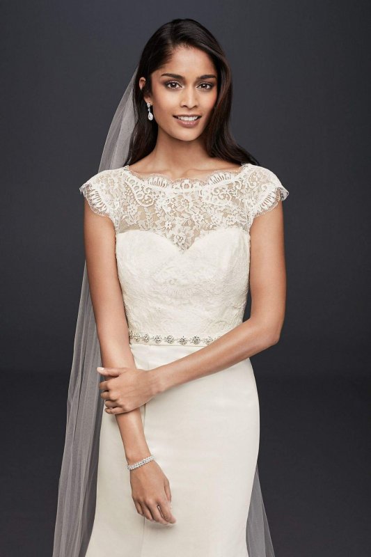 Illusion Lace and Satin Mermaid Wedding Dress Collection WG3855