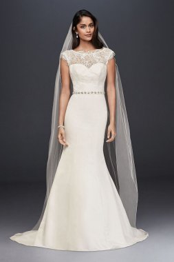 Illusion Lace and Satin Mermaid Wedding Dress Collection WG3855