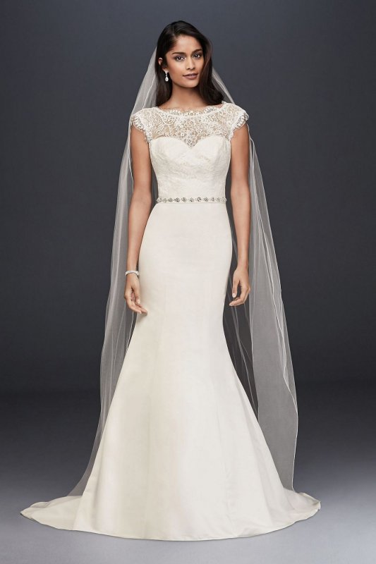 Illusion Lace and Satin Mermaid Wedding Dress Collection WG3855
