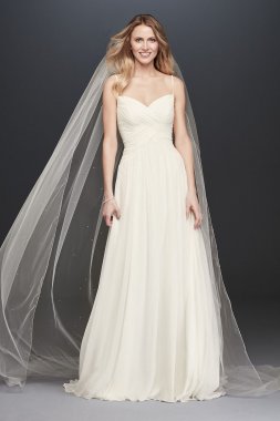 Ruched Bodice Chiffon A-Line Wedding Dress Collection WG3856