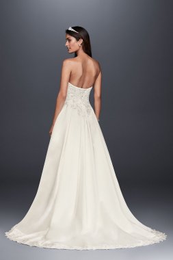 Embroidered Satin Split Ball Gown Wedding Dress Collection WG3863