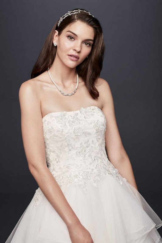 Tulle Wedding Dress with 3D Floral Appliques Collection WG3867