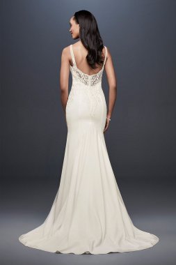 Crepe Mermaid Wedding Dress with Metallic Embroide Collection WG3875