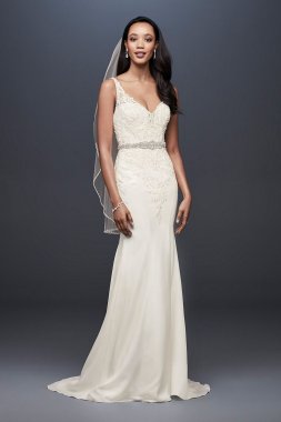 Crepe Mermaid Wedding Dress with Metallic Embroide Collection WG3875