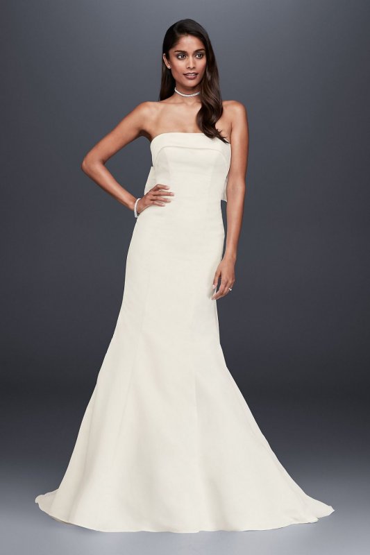 Faille Mermaid Wedding Dress with Bow Back Collection WG3878