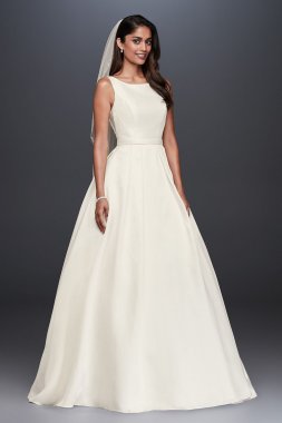 High-Neck Mikado Ball Gown Wedding Dress Collection WG3879