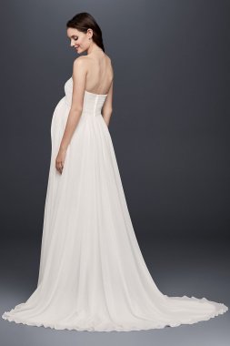 Beaded Chiffon Maternity Wedding Dress Collection WG3882