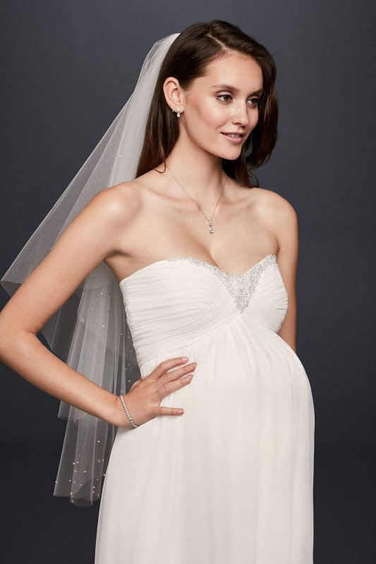 Beaded Chiffon Maternity Wedding Dress Collection WG3882