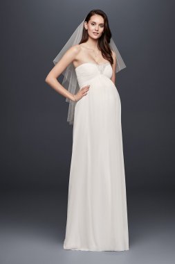 Beaded Chiffon Maternity Wedding Dress Collection WG3882