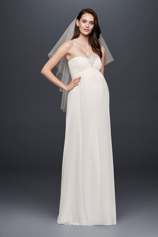 Beaded Chiffon Maternity Wedding Dress Collection WG3882