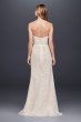 Guipure Lace Sheath Wedding Dress with Ribbon Sash WG3885