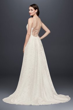 Burnout Floral Organza A-Line Wedding Dress WG3887