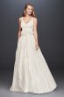 Floral Jacquard A-Line Wedding Dress WG3891